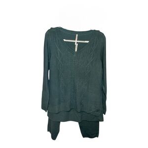 SOMA Forest Green Sweater Set S